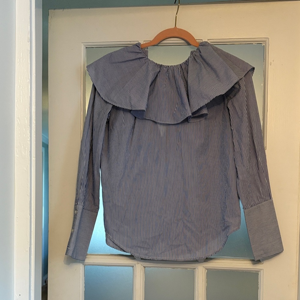 Sea New York Blue and White Striped Blouse